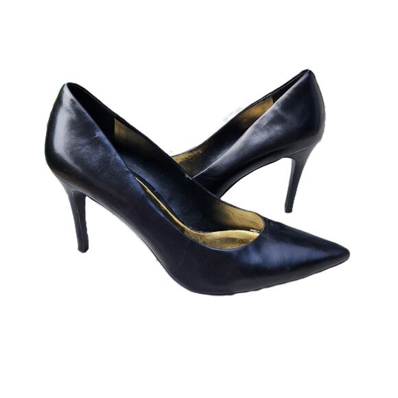 Lauren Ralph Lauren Alani Black Leather Stiletto Heels 9.5 - Picture 13 of 13